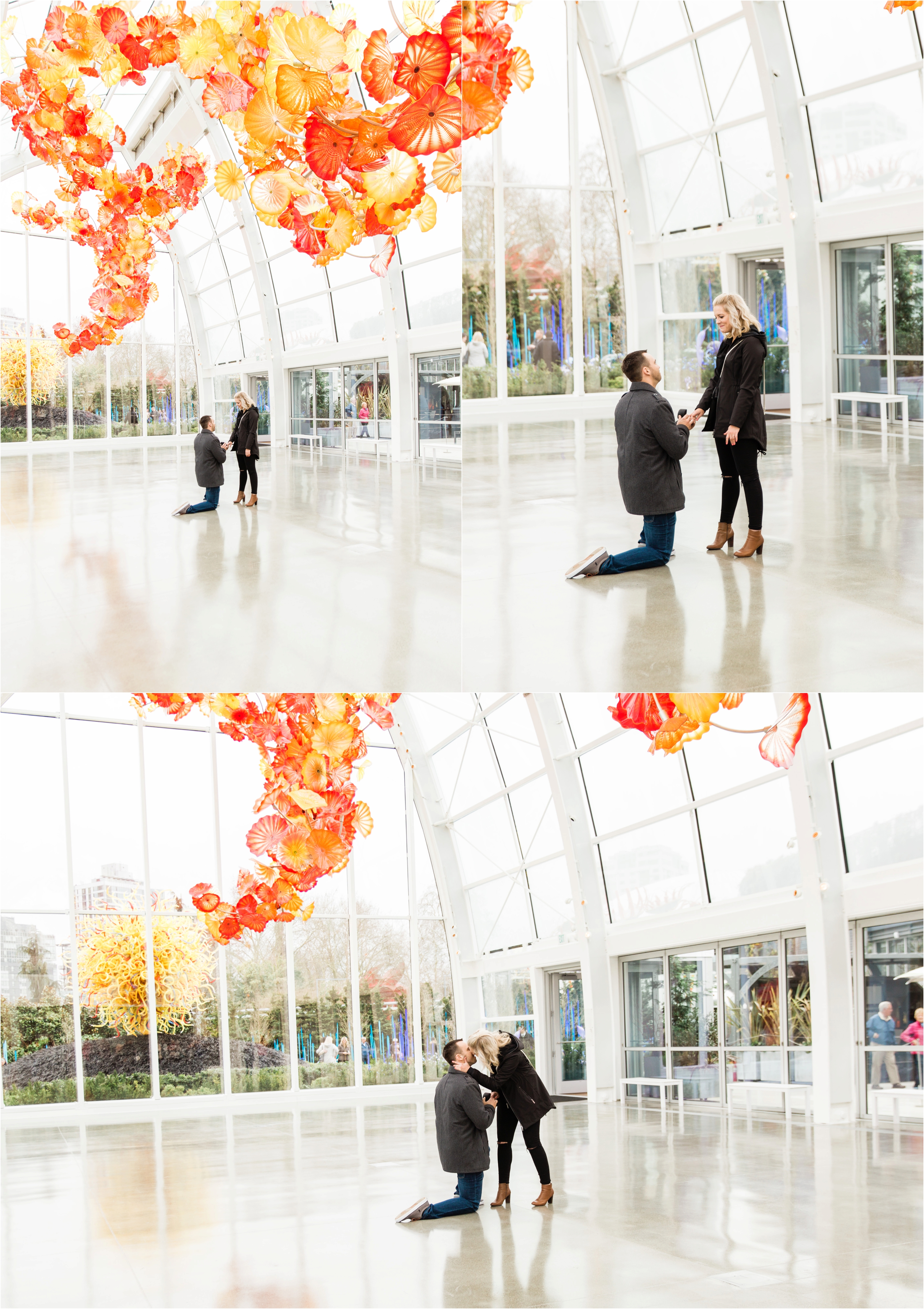 A beautiful Chihuly engagement! Little Cabin Photography